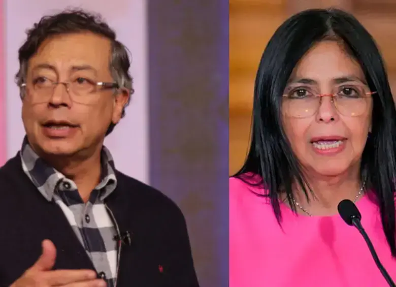 La presidenta encargada de Venezuela, Delcy Rodríguez, confirmó que tuvo una conversación con el mandatario colombiano para definir la agenda de un encuentro binacional. FOTOS: COLPRENSA Y AFP