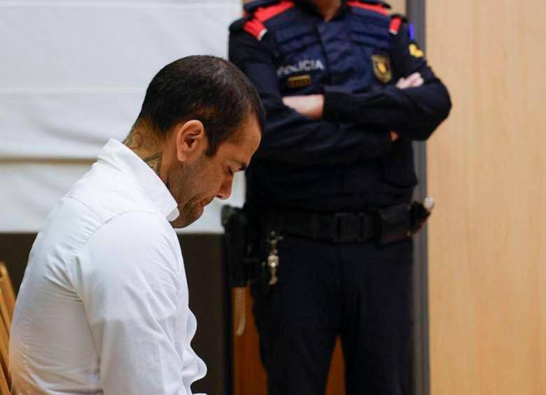 Dani Alves durante el inicio de su juicio hace dos semanas en Barcelona. FOTO: AFP