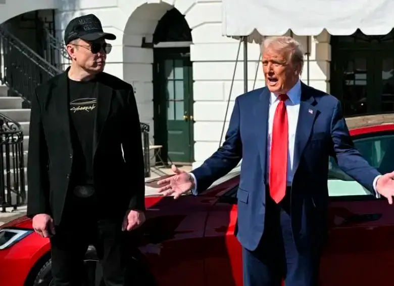 Elon Musk y Donald Trump. FOTO: GETTY