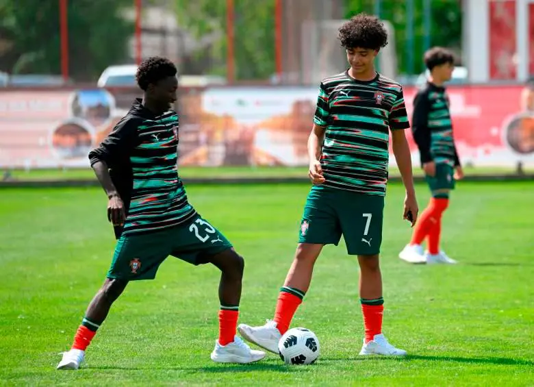 Cristiano Ronaldo Junior, hijo de la figura portuguesa, juega en la cantera del Al-Nassr de Arabia Saudita. Foto: Getty