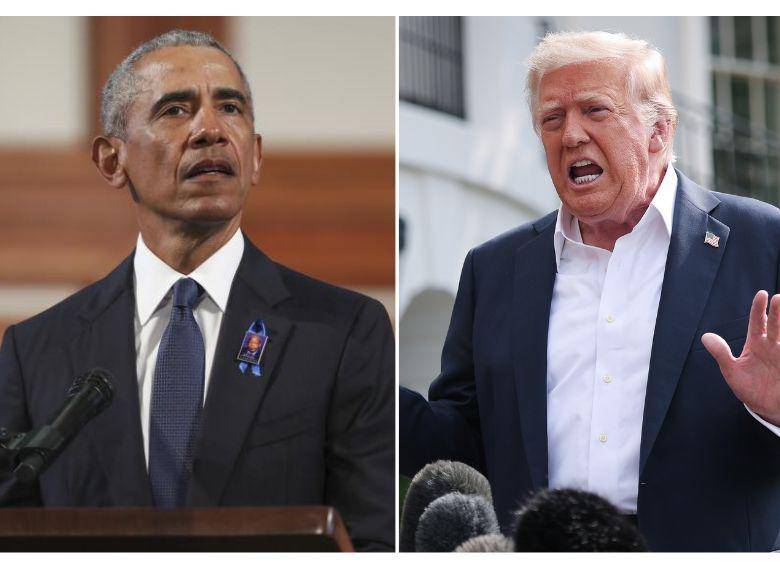 <span class="mln_uppercase_mln">Las</span><b><span class="mln_uppercase_mln"> acusaciones de Donald Trump contra Barack Obama por “traición” fueron tildadas por el portavoz del expresidente como un “intento ridículo” de desviar la atención. Actualmente, Trump enfrenta una ola de críticas por el manejo del caso Epstein. FOTO: GETTY</span></b>