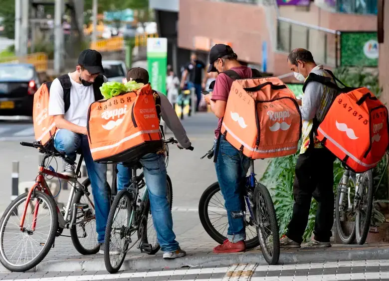 Los repartidores tendrán seguridad social. FOTO EL COLOMBIANO
