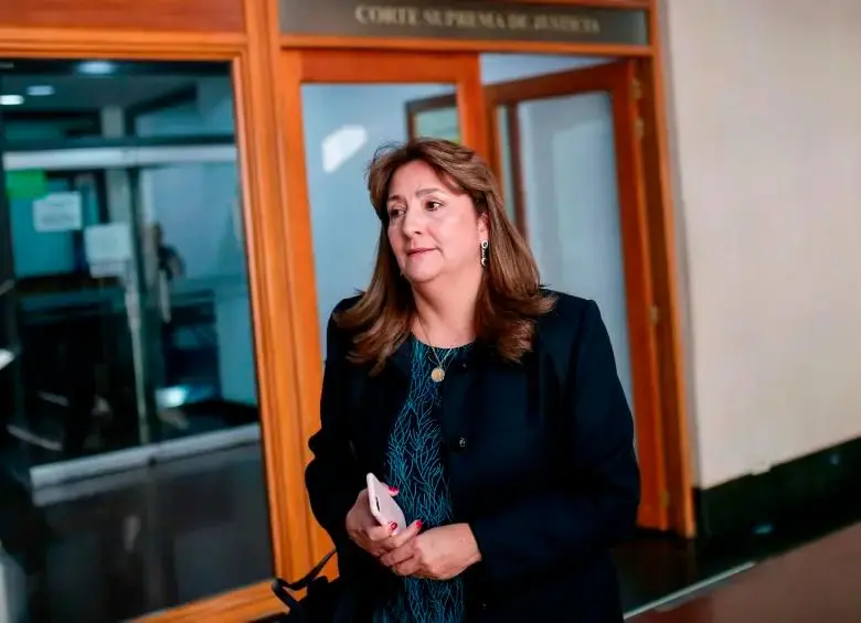 La saliente ministra de Justicia,<b> </b>Angela María Buitrago. FOTO: Colprensa