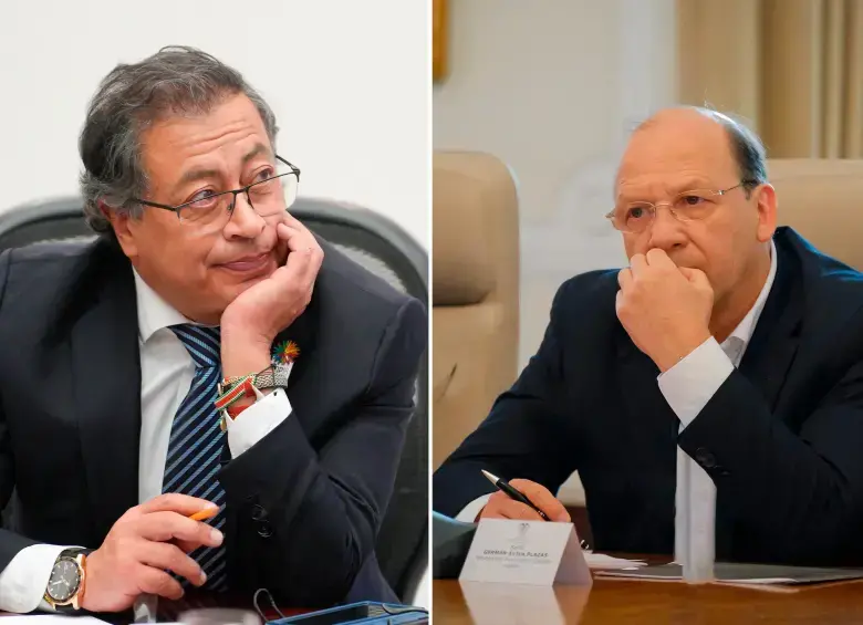 Gustavo Petro, presidente de Colombia; y Germán Ávila, ministro de Hacienda. FOTO: Presidencia.