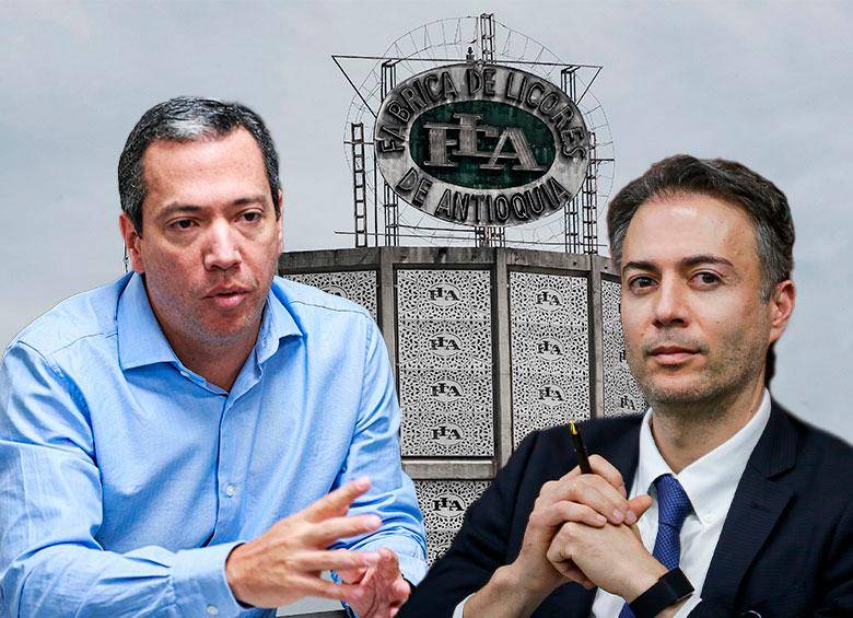 El gerente de la FLA, Esteban Ramos, y el exalcalde de Medellín y hoy superintendente de Salud, Daniel Quintero. FOTOS: El Colombiano