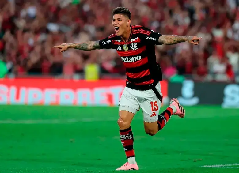 El futbolista cartagenero Jorge Carrascal anotó el gol con el que Flamengo se acerca a la final de la Libertadores. Foto: Getty