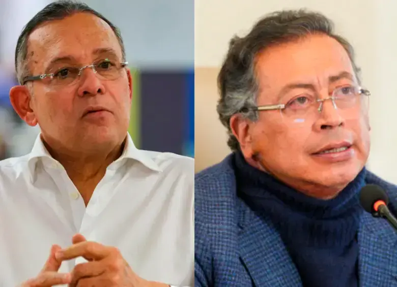 El presidente del Senado, Efraín Cepeda, y el presidente de la República, Gustavo Petro. FOTO: EL COLOMBIANO y Colprensa