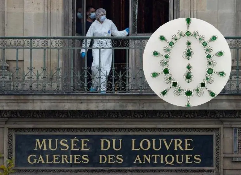 <span class="mln_uppercase_mln">El</span><b><span class="mln_uppercase_mln"> collar de esmeraldas perteneció a la emperatriz María Luisa de Austria (1791–1847), archiduquesa de la Casa de Habsburgo y la segunda esposa de Napoleón Bonaparte, emperador de Francia. FOTO: GETTY | MUSEO DE LOUVRE</span></b>