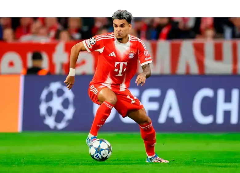 El extremo colombiano Luis Díaz ha disputado once partidos con el Bayern Múnich de Alemania. Foto: Getty