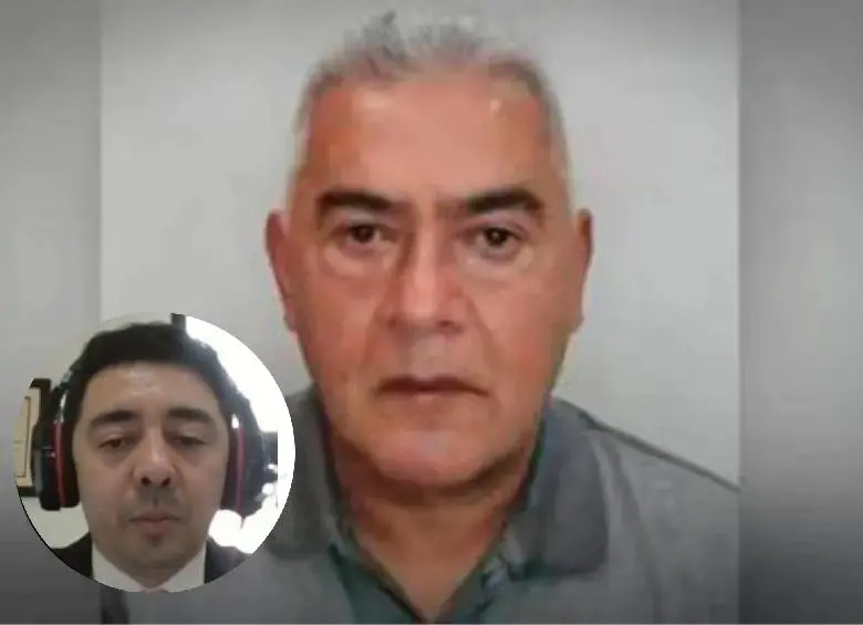 Diego Marín Buitrago alias Papá Pitufo y el fiscal Andrés Marín Rodríguez. Fotos: Fiscalía y captura de pantalla 