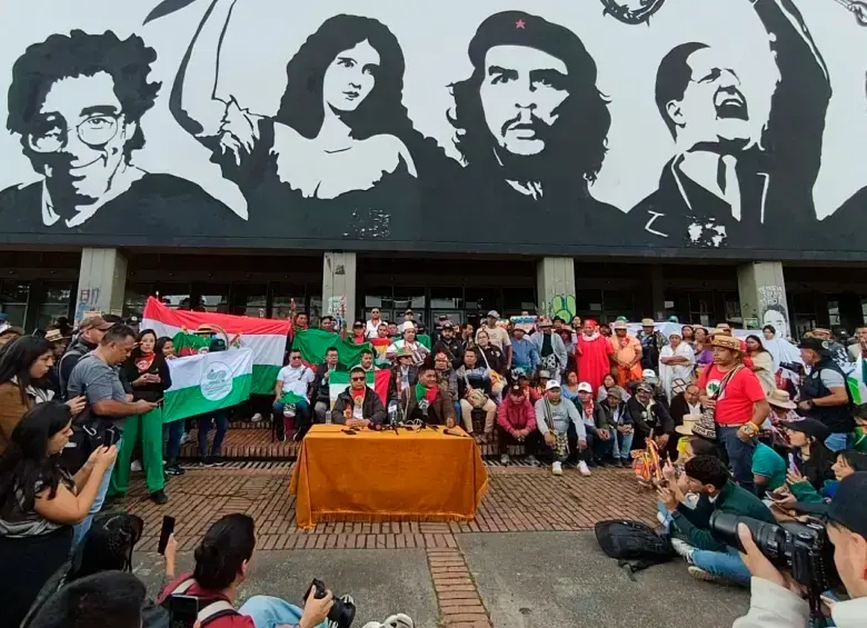 Más de 11.000 miembros de la minga indígena estuvieron en la Universidad Nacional previo a las marchas del Día del Trabajo. FOTO CONSEJO REGIONAL INDÍGENA DEL CAUCA
