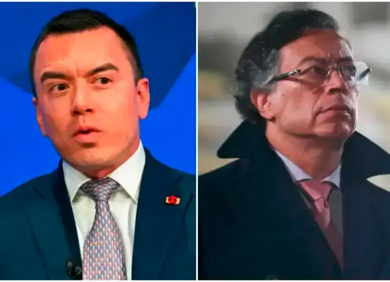 Daniel Noboa, presidente de Ecuador; presidente Petro. FOTO COLPRENSA AFP