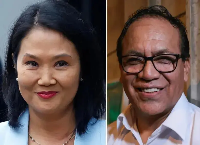 La segunda vuelta presidencial en Perú volverá a enfrentar a Keiko Fujimori y Roberto Sánchez en una campaña marcada por la polarización política y la división entre Lima y las regiones rurales del país. FOTO: AFP.