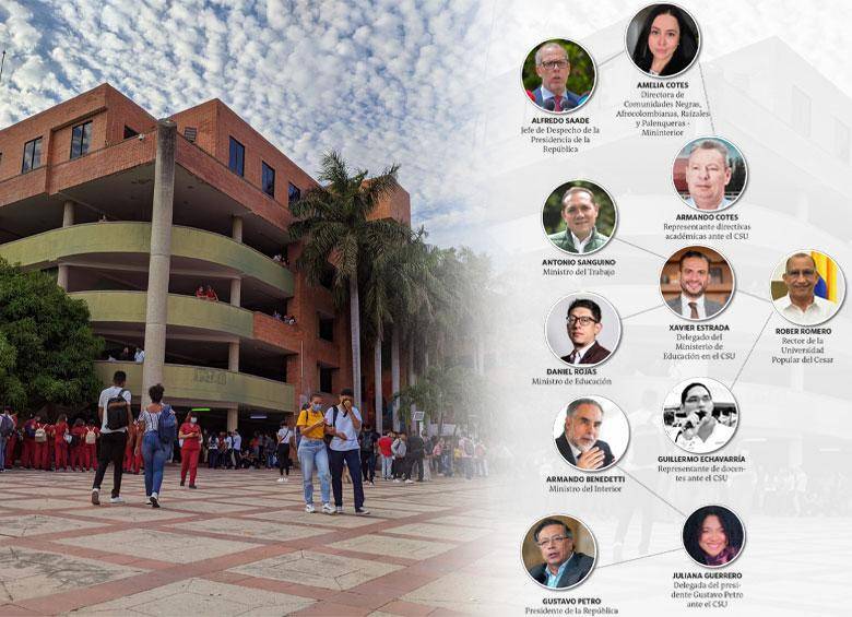 El protagonista que no se conocía hasta ahora es Alfredo Saade, el polémico jefe de despacho presidencial que pide públicamente la reelección de Petro, cerrar el Congreso y medios de comunicación. Foto: cortesía y EL COLOMBIANO