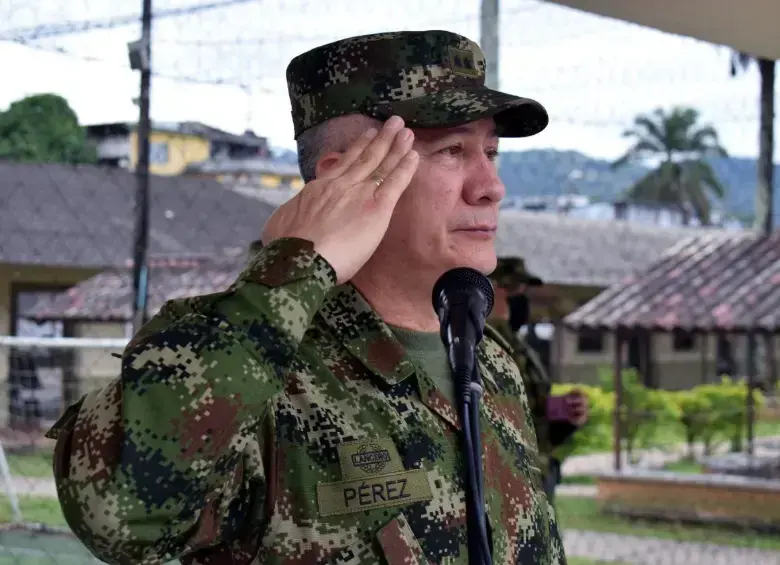 Sale del Ejército Nacional el mayor general del Ejército Olveiro Pérez Mahecha.<b> </b>FOTO: Tomada de X - Sexta Divisón del Ejército Nacional