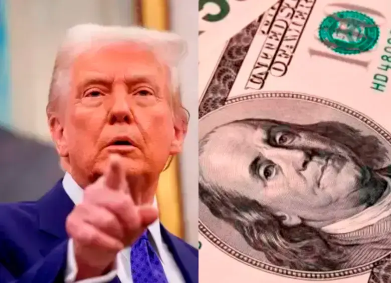 Un informe de The Economist apunta a que Trump está detrás del declive del dólar. FOTO GETTY Y EL COLOMBIANO. 