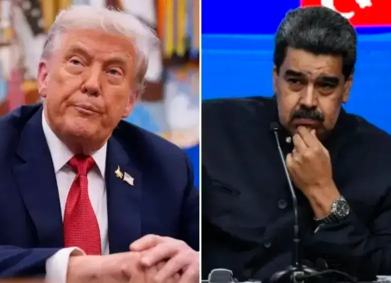 La presión del presidente de Estados Unidos, Donald Trump (izq.) sobre el régimen de Nicolás Maduro se agudiza. FOTO GETTY