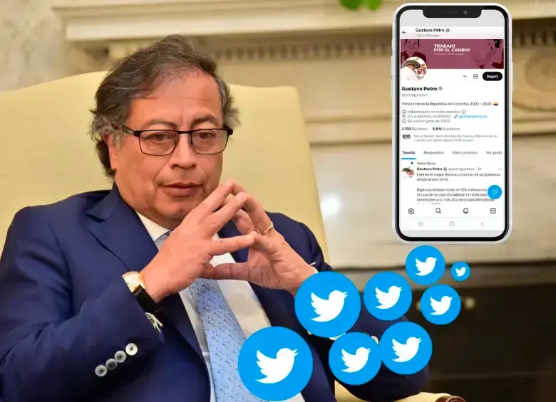 El presidente Gustavo Petro tiene 8,3 millones de seguidores en la red social X (antiguo Twitter). FOTO PRESIDENCIA