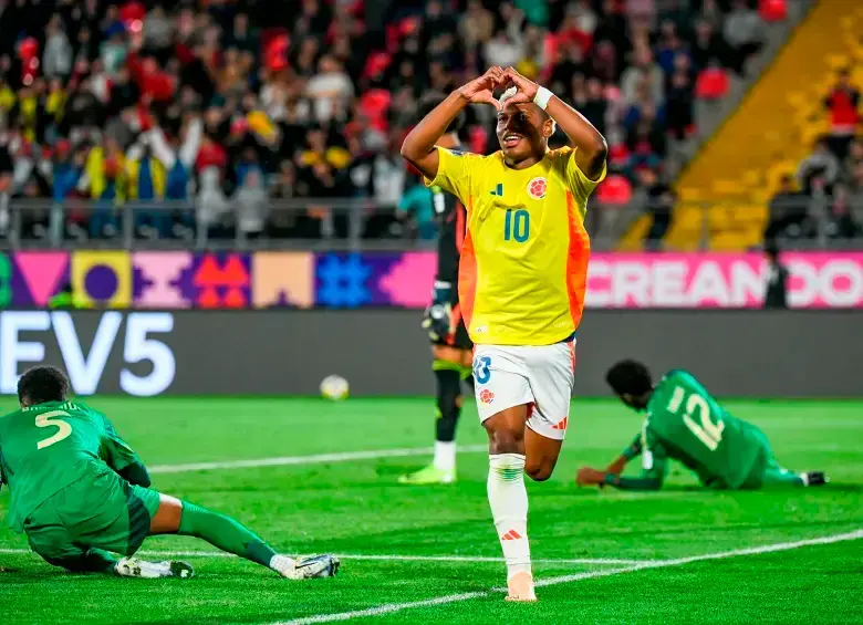 El extremo colombiano Óscar Perea es uno de los jugadores que más tantos ha celebrado con el seleccionado nacional en el Mundial. Suma dos tantos. Foto: Cortesía FCF