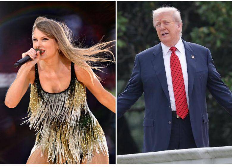 <span class="mln_uppercase_mln">El</span><b><span class="mln_uppercase_mln"> presidente Donald Trump comentó la noticia del compromiso de Taylor Swift durante una reunión ante la prensa en la Casa Blanca. FOTO: GETTY </span></b>
