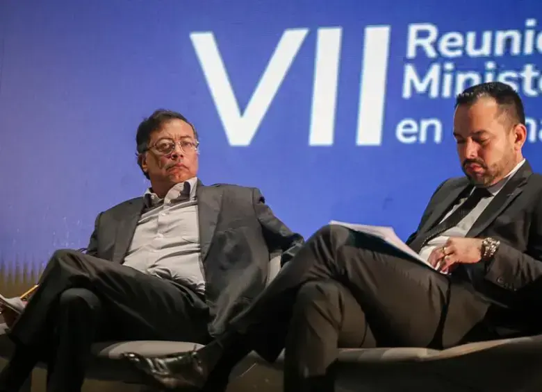 Gustavo Petro, presidente de Colombia; y Edwin Palma, ministro de Minas y Energía. FOTO: Colprensa.