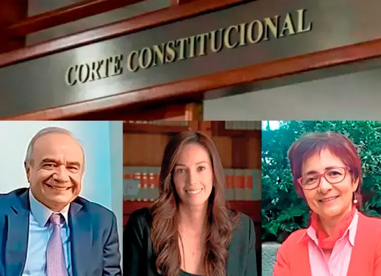 Los ternados para llegar a la Corte Constitucional, Héctor Carvajal, Karena Caselles y Didima Rico. FOTO ARCHIVO