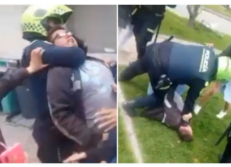 El ciudadano interpondrá una denuncia por “intento de homicidio” tras un incidente con la Policía en Bogotá. FOTO: Captura de video