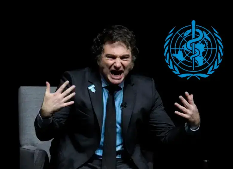 Javier Milei ha cuestionado el manejo de recursos y financiación del organismo sanitario mundial. FOTO: Getty