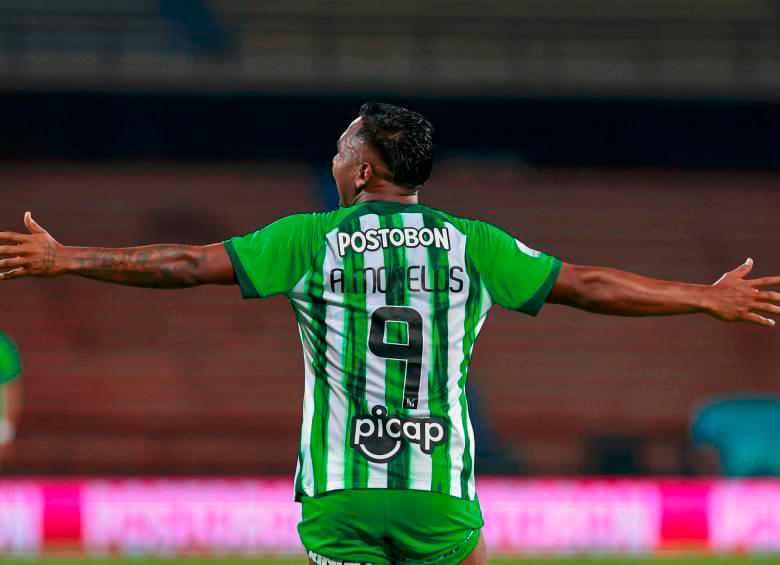 El delantero cordobés Alfredo Morelos suma nueve goles con Atlético Nacional en el segundo semestre del 2024. FOTO: MANUEL SALDARRIAGA