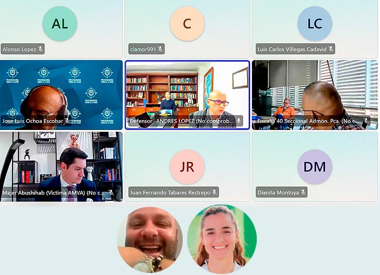 En la audiencia de ayer se reveló la relación entre la exsubdirectora ambiental Diana María Montoya y Miguel Quintero. FOTO: TOMADA DE AUDIENCIA Y CORTESÍA 