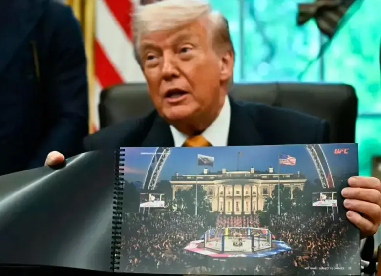 Un evento en la Casa Blanca se vio interrumpido por un posible ataque contra funcionarios y el presidente Donald Trump. FOTO: AFP