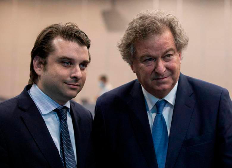 Gabriel Gilinski (izq.) y Jaime Gilinski lideran las ofertas por Sura y Nutresa. FOTO: CAMILO SUÁREZ - EL COLOMBIANO