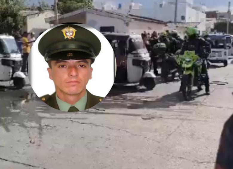 El patrullero José Elver Augusto Valero llevaba 20 años al servicio de la Policía Nacional. FOTO: POLICÍA | CAPTURA DE VIDEO