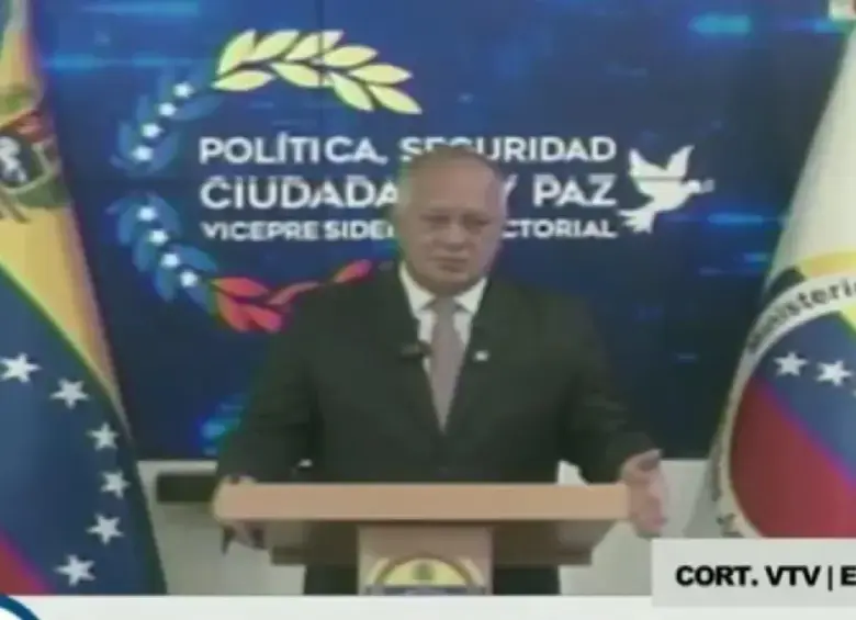 Diosdado Cabello habló del supuesto plan de saboteo en televisión. FOTO: Captura de video