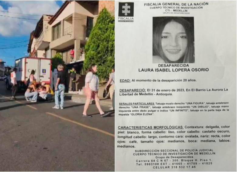 El cuerpo de Laura Isabel Lopera fue hallado el sábado 10 de febrero. La mujer fue reportada como desaparecida desde el 31 de enero. FOTOS: Cortesía 