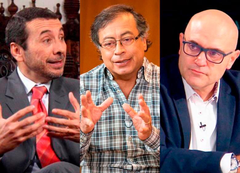 El ecuatoriano Vinicio Alvarado, prófugo de la justicia ecuatoriana, junto a Petro y al catalán Xavier Vendrell, quien estuvo preso. Han asesorado a la campaña del Pacto Histórico. 