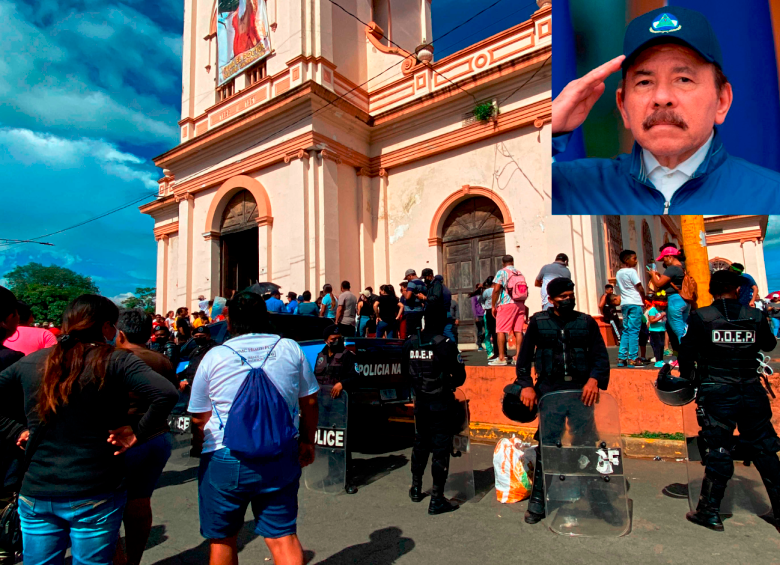 Las procesiones fueron prohibidas en Nicaragua porque el régimen de Daniel Ortega emprendió una persecución contra los sacerdotes católicos. FOTO: EFE