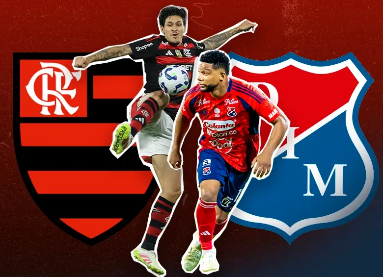 Pedro (Flamengo) y Frank Fabra (DIM), protagonistas del duelo de este jueves en el Maracaná. FOTOS GETTY Y JUAN ANTONIO SÁNCHEZ