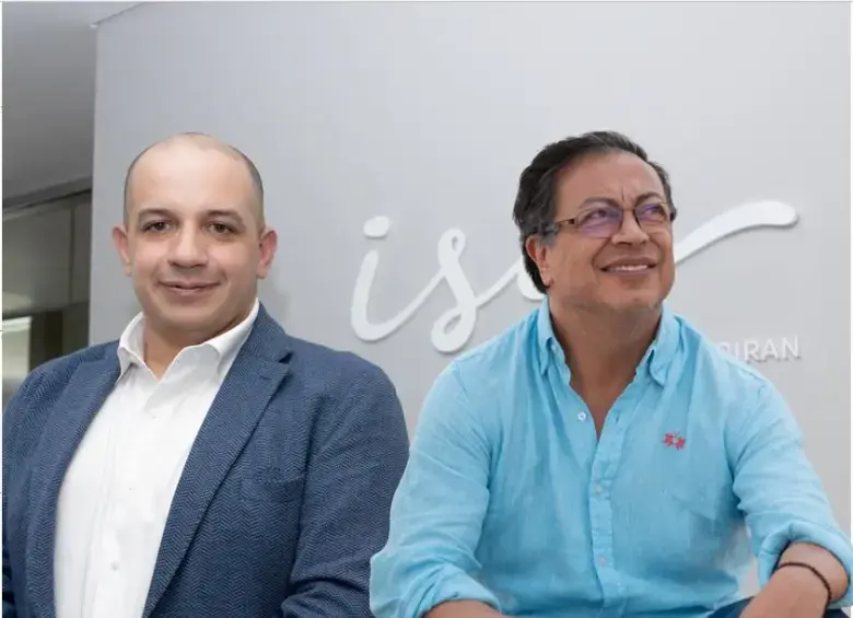 Jorge Carrillo, presidente de ISA; y Gustavo Petro, presidente de Colombia. FOTO: Cortesía ISA y Colprensa.