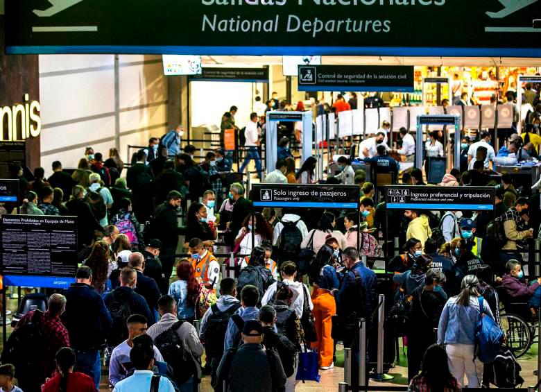 El aeropuerto José María Córdova ha lucido colapsado en la última semana. FOTO: EL COLOMBIANO