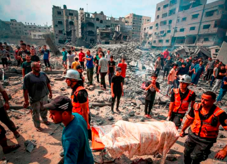 FLos niños siguen siendo los más afectados en la Franja de Gaza, por los enfrentamientos entre Israel y grupo Hamás. Foto: AFP. 