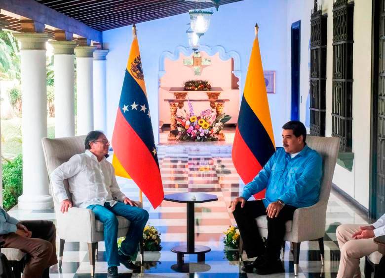 El presidente Gustavo Petro se reunió la semana pasada con Nicolás Maduro. FOTO CORTESÍA
