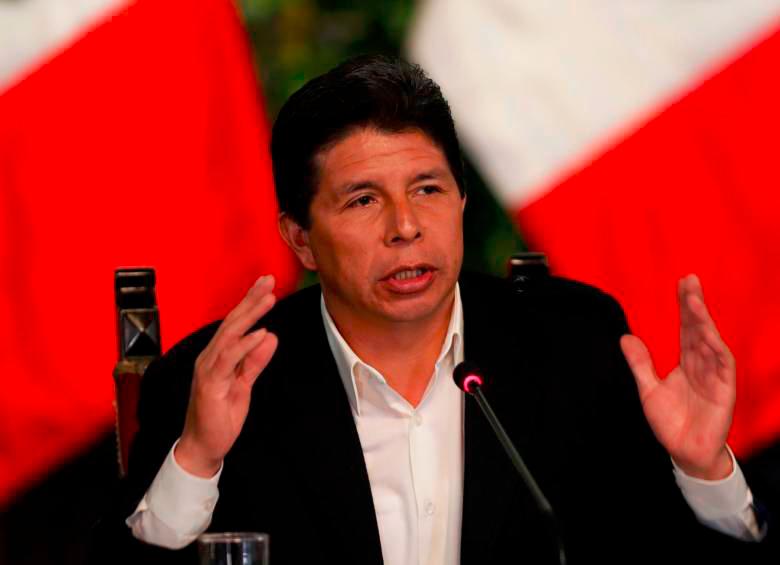 Recientemente Pedro Castillo, presidente de Perú, se declaró víctima de una persecución política. FOTO: EFE