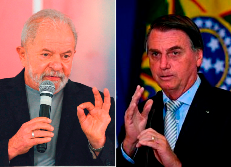 Luiz Inácio Lula da Silva y Jair Bolsonaro se disputan la segunda vuelta de las presidenciales de Brasil el 30 de octubre próximo. FOTO: Archivo