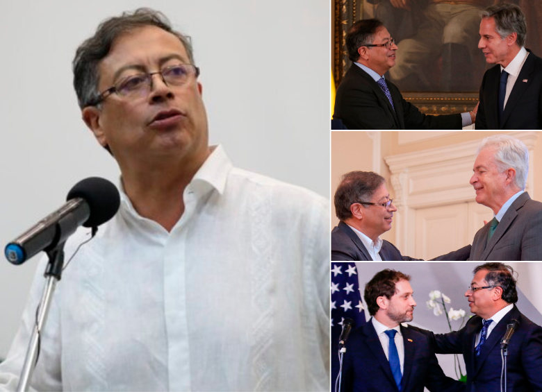 El presidente Gustavo Petro ha sido cordial y cercano con altos funcionarios de Estados Unidos, pero en otros escenarios ha lanzado ataques contra el país norteamericano. FOTO COLPRENSA