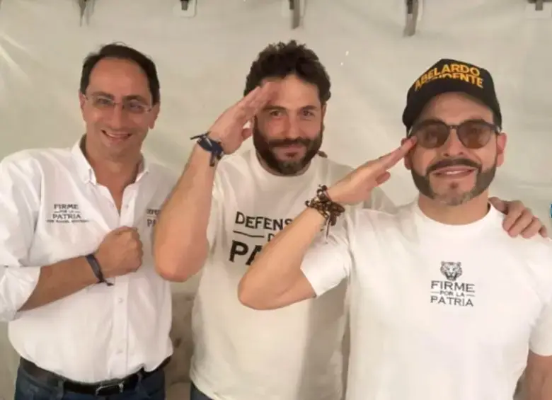 Jaime Uribe junto a Juan Manuel Restrepo y Abelardo de la Espriella. FOTO REDES SOCIALES