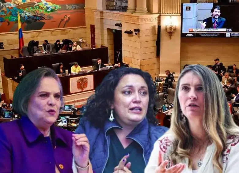 La iniciativa, liderada por las congresistas Angélica Lozano (Partido Verde), Paloma Valencia (Centro Democrático), Clara López (Pacto Histórico) y el representante a la Cámara Juan Sebastián Gómez (Nuevo Liberalismo). Fotos: Camilo Suárez y Colprensa