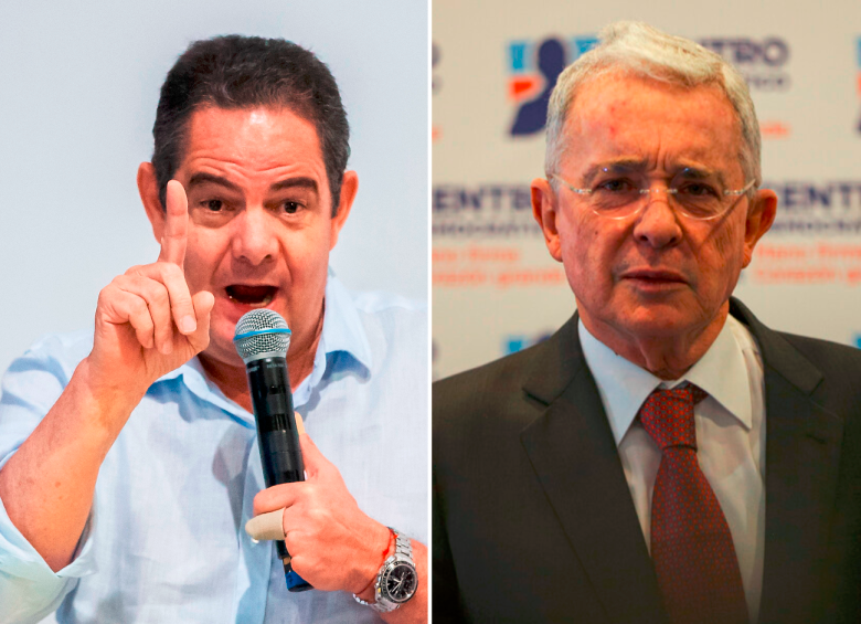 El exvicepresidente Germán Vargas Lleras y el expresidente Álvaro Uribe Vélez. FOTO: CAMILO SUÁREZ Y COLPRENSA