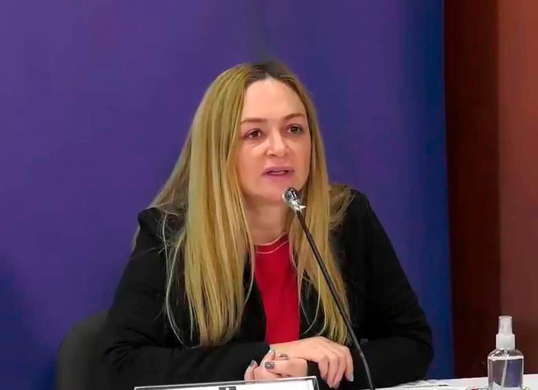 Noguera fue capturada el lunes en Bogotá en medio de un operativo realizado por el CTI y el Gaula Militar. FOTO: CORTESÍA