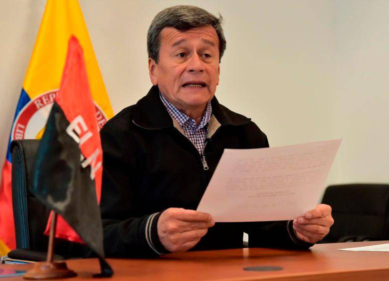 El jefe de la delegación negociadora del Eln, Pablo Beltrán, FOTO AFP